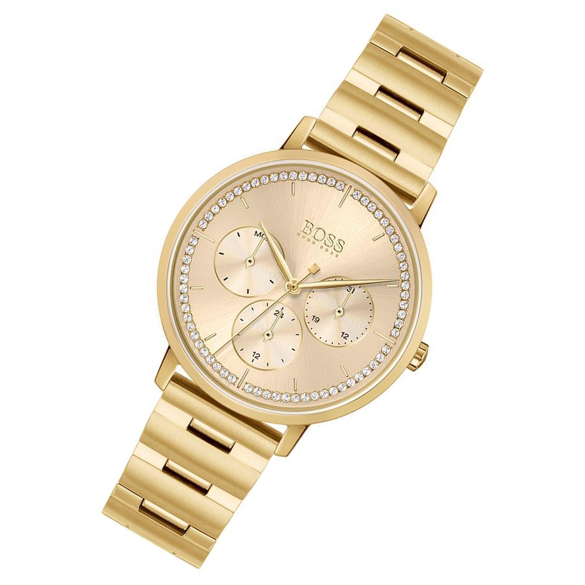  Shop Authentic Hugo Boss Prima Gold Dial Gold Steel Strap Watch for Women - 1502572 - Luxxuri