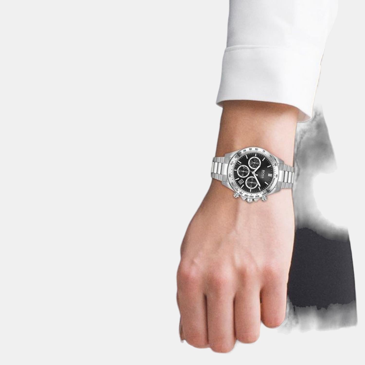  Shop Authentic Hugo Boss Novia Black Dial Silver Steel Strap Watch for Women - 1502614 - Luxxuri