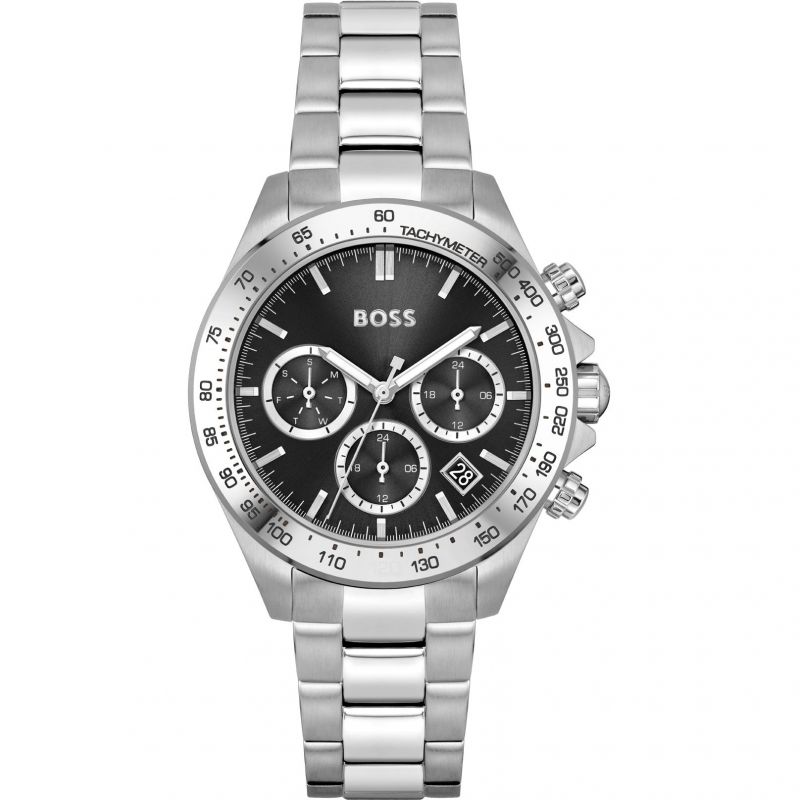  Shop Authentic Hugo Boss Novia Black Dial Silver Steel Strap Watch for Women - 1502614 - Luxxuri