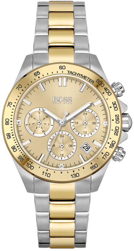  Shop Authentic Hugo Boss Novia Gold Dial Two Tone Steel Strap Watch for Women - 1502618 - Luxxuri