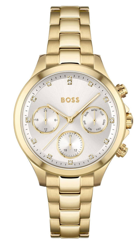  Shop Authentic Hugo Boss Hera White Dial Gold Steel Strap Watch for Women - 1502628 - Luxxuri