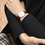  Shop Authentic Daniel Wellington Classic Suffolk White Dial Brown Leather Strap Watch For Men - DW00100122 - Luxxuri