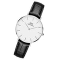  Shop Authentic Daniel Wellington Classic Petite Reading White Dial Black Leather Strap Watch For Women - DW00100185 - Luxxuri