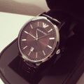  Shop Authentic Emporio Armani Renato Classic Brown Dial Brown Leather Strap Watch For Men - AR2413 - Luxxuri