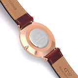  Shop Authentic Daniel Wellington Classic Suffolk White Dial Brown Leather Strap Watch For Women - DW00100120 - Luxxuri