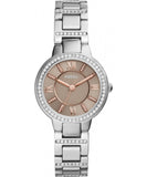  Shop Authentic Fossil Virginia Taupe Dial Silver Steel Strap Watch for Women - ES4147 - Luxxuri