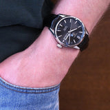  Shop Authentic Tag Heuer Carrera Automatic 41mm Black Dial Black Leather Strap Watch for Men - WAR201A.FC6266 - Luxxuri