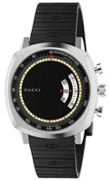  Shop Authentic Gucci Grip Chronograph Black Dial Black Rubber Strap Watch For Men - YA157301 - Luxxuri