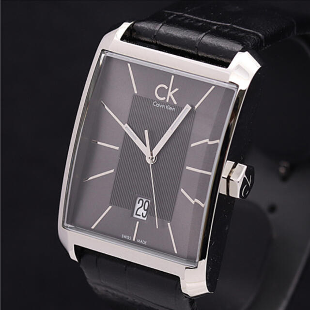  Shop Authentic Calvin Klein Window Black Dial Black Leather Strap Watch for Men - K2M21107 - Luxxuri