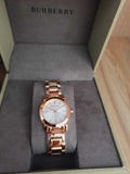  Shop Authentic Burberry The City White Dial Rose Gold Steel Strap Watch for Women - BU9004 - Luxxuri
