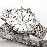  Shop Authentic Hugo Boss Aeroliner Chronograph Quartz White Dial Silver Steel Strap Watch For Men - HB1512445 - Luxxuri