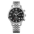  Shop Authentic Hugo Boss Aeroliner Chronograph Black Dial Silver Steel Strap Watch For Men - 1512446 - Luxxuri