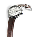  Shop Authentic Hugo Boss Aeroliner Chronoraph White Dial Brown Leather Strap Watch For Men - HB1512447 - Luxxuri