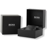  Shop Authentic Hugo Boss Aeroliner Chronograph Black Dial Black Leather Strap Watch For Men - 1512448 - Luxxuri