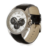  Shop Authentic Hugo Boss Casual Chronograph Silver Dial Black Leather Strap Watch For Men - HB1512880 - Luxxuri