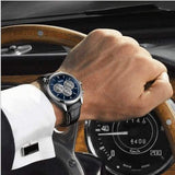  Shop Authentic Hugo Boss Driver Blue Dial Black Leather Strap Watch for Men - 1512882 - Luxxuri