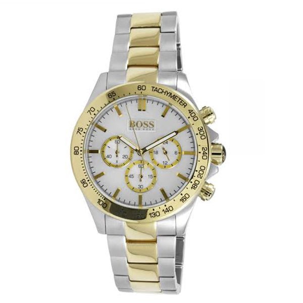 Shop Authentic Hugo Boss Ikon Chronograph Silver Dial Two Tone Steel Strap Watch for Men - 1512960 - Luxxuri
