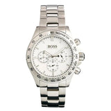  Shop Authentic Hugo Boss Ikon Chronograph White Dial Silver Steel Strap Watch for Men - 1512962 - Luxxuri