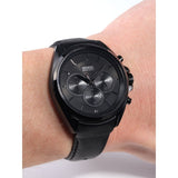  Shop Authentic Hugo Boss Driver Chronograph Black Dial Black Leather Strap Watch For Men - HB1513061 - Luxxuri