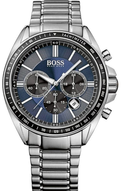  Shop Authentic Hugo Boss Chronograph Driver Blue Dial Silver Steel Strap Watch for Men - 1513081 - Luxxuri
