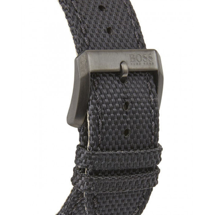  Shop Authentic Hugo Boss Aeroliner Chronograph Black Dial Black Leather Strap Watch For Men - 1513086 - Luxxuri