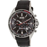  Shop Authentic Hugo Boss Driver Black Dial Black Leather Strap Watch for Men -1513087 - Luxxuri