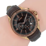  Shop Authentic Hugo Boss Driver Sport Chronograph Brown Dial Brown Leather Strap Watch for Men - 1513093 - Luxxuri