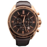  Shop Authentic Hugo Boss Driver Sport Chronograph Brown Dial Brown Leather Strap Watch for Men - 1513093 - Luxxuri