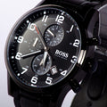 Shop Authentic Hugo Boss Chronograph Black Dial Black Steel Strap Watch for Men - 1513180 - Luxxuri
