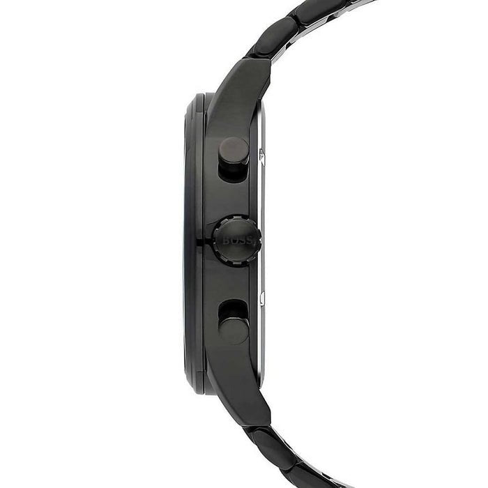  Shop Authentic Hugo Boss Chronograph Black Dial Black Steel Strap Watch for Men - 1513180 - Luxxuri
