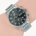  Shop Authentic Hugo Boss Aeroliner Black Dial Silver Steel Strap Watch for Men - 1513181 - Luxxuri