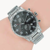  Shop Authentic Hugo Boss Aeroliner Black Dial Silver Steel Strap Watch for Men - 1513181 - Luxxuri