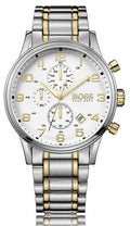  Shop Authentic Hugo Boss Areoliner Chronograph White Dial Two Tone Steel Strap Watch for Men - 1513236 - Luxxuri