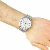  Shop Authentic Hugo Boss Areoliner Chronograph White Dial Two Tone Steel Strap Watch for Men - 1513236 - Luxxuri