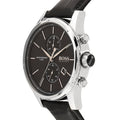  Shop Authentic Hugo Boss Jet Black Dial Black Leather Strap Watch for Men - 1513279 - Luxxuri