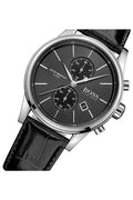  Shop Authentic Hugo Boss Jet Black Dial Black Leather Strap Watch for Men - 1513279 - Luxxuri