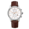  Shop Authentic Hugo Boss Jet White Dial Brown Leather Strap Watch for Men - 1513280 - Luxxuri