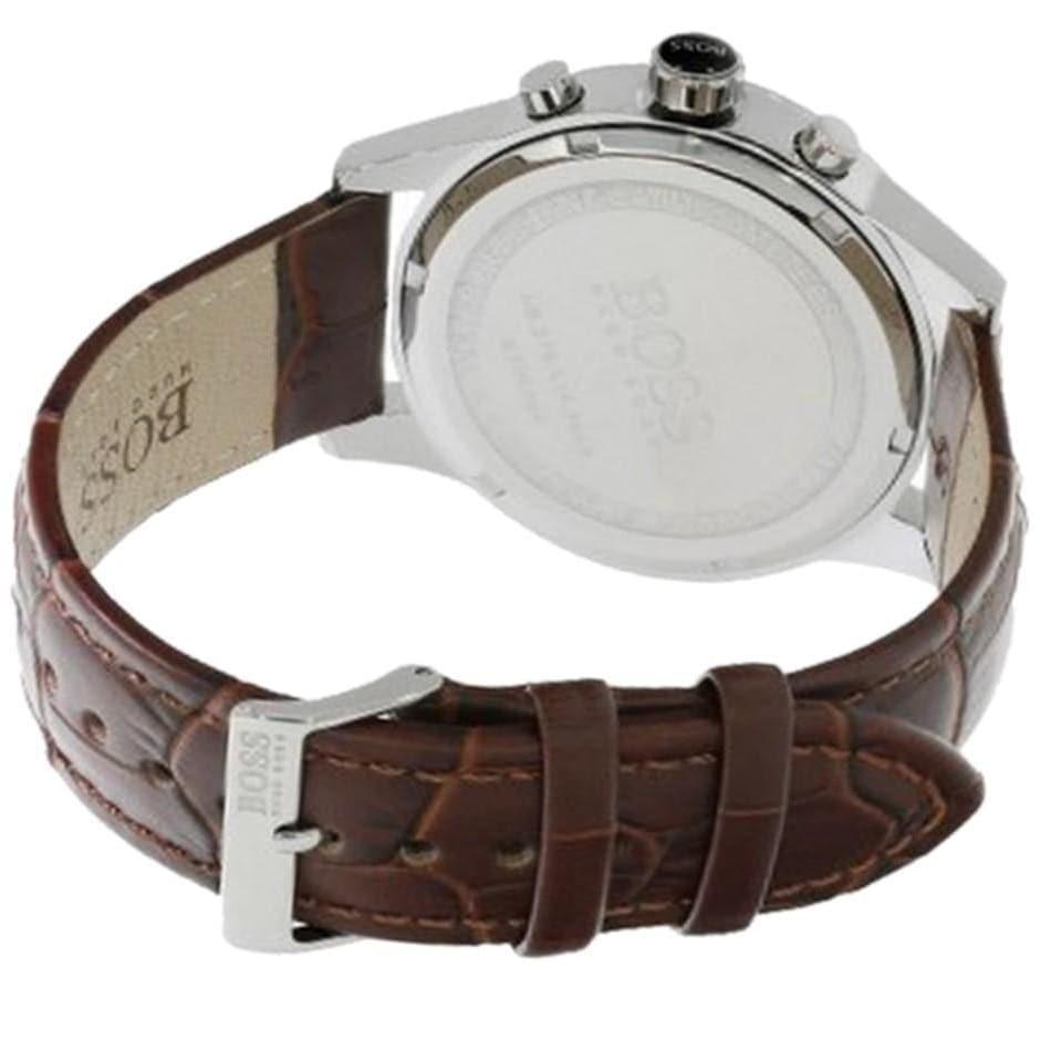  Shop Authentic Hugo Boss Jet White Dial Brown Leather Strap Watch for Men - 1513280 - Luxxuri