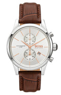  Shop Authentic Hugo Boss Jet White Dial Brown Leather Strap Watch for Men - 1513280 - Luxxuri