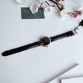  Shop Authentic Gucci Diamantissima Quartz Black Dial Black Leather Strap Watch for Women - YA141401 - Luxxuri