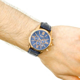  Shop Authentic Hugo Boss Ambassador Chronograph Blue Dial Blue Leather Strap Watch For Men - HB1513320 - Luxxuri