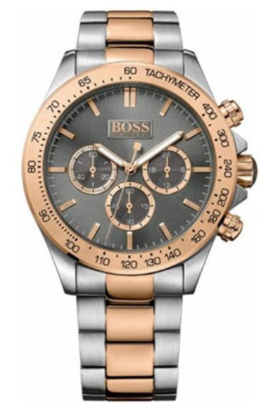  Shop Authentic Hugo Boss Ikon Grey Dial Two Tone Steel Strap Watch for Men - 1513339 - Luxxuri
