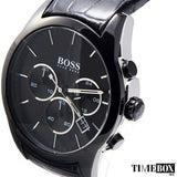  Shop Authentic Hugo Boss Onyx Black Dial Black Leather Strap Watch for Men - 1513367 - Luxxuri