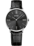  Shop Authentic Hugo Boss Jackson Black Dial Black Leather Strap Watch for Men - 1513369 - Luxxuri
