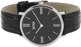  Shop Authentic Hugo Boss Jackson Black Dial Black Leather Strap Watch for Men - 1513369 - Luxxuri