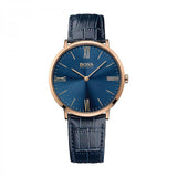  Shop Authentic Hugo Boss Jackson Blue Dial Black Leather Strap Watch for Men - 1513371 - Luxxuri