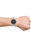  Shop Authentic Hugo Boss Jet Black Dial Silver Steel Strap Watch for Men - 1513383 - Luxxuri