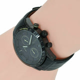  Shop Authentic Hugo Boss Rafale Chronograph Black Dial Black Leather Strap Watch For Men - 1513389 - Luxxuri