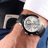  Shop Authentic Hugo Boss Rafale Chronograh Quartz White Dial Black Leather Strap Watch For Men - HB1513403 - Luxxuri