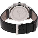  Shop Authentic Hugo Boss Time One Chronograph Black Dial Black Leather Strap Watch for Men - 1513430 - Luxxuri
